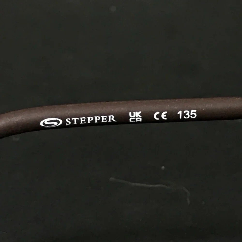 Stepper Eyeglasses Frames SI-95219 F011 Brown Gold Square Rimless 53-16-135
